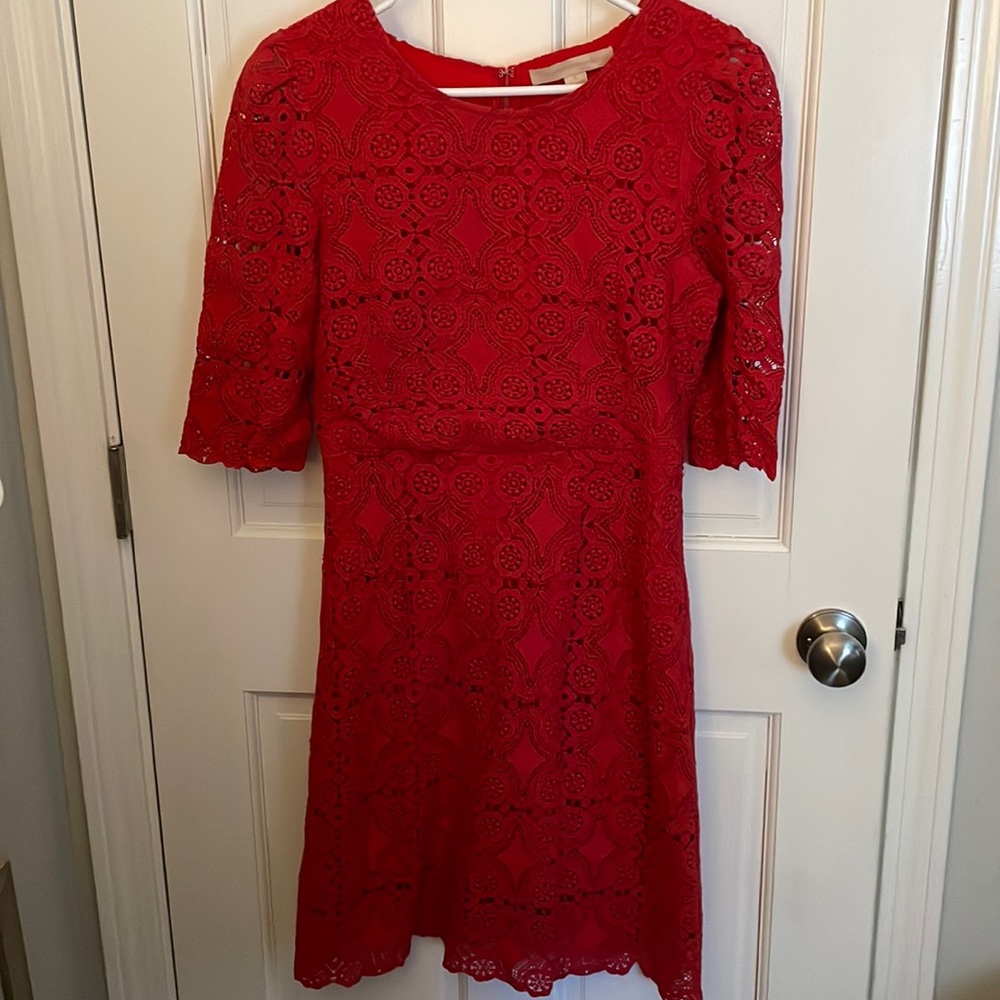 Champagne and Strawberry Red Dress L